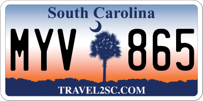 SC license plate MYV865