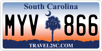 SC license plate MYV866
