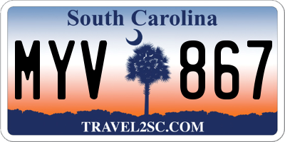 SC license plate MYV867