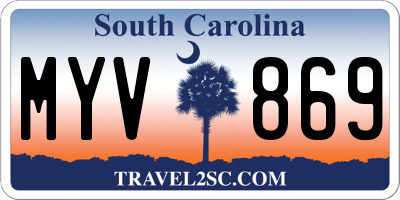 SC license plate MYV869
