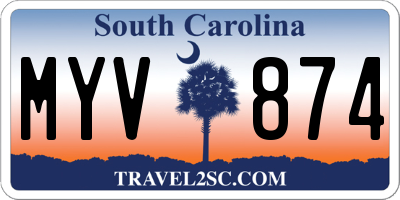 SC license plate MYV874