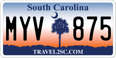 SC license plate MYV875