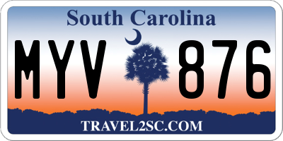 SC license plate MYV876