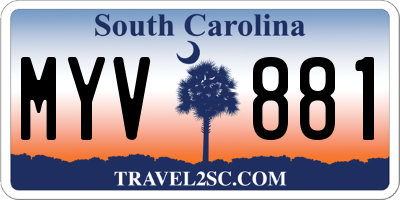 SC license plate MYV881