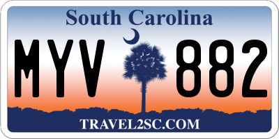 SC license plate MYV882