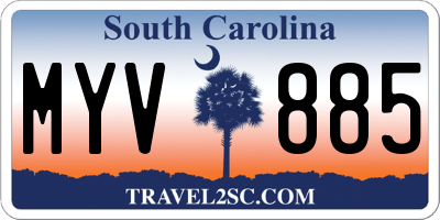 SC license plate MYV885