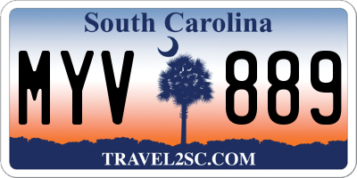 SC license plate MYV889