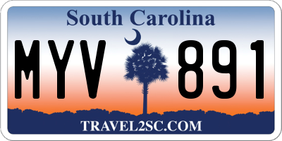 SC license plate MYV891