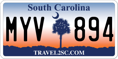 SC license plate MYV894