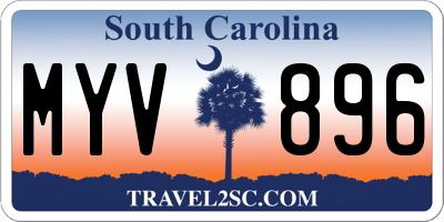 SC license plate MYV896