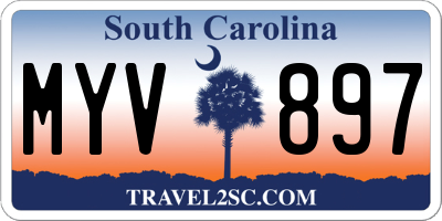 SC license plate MYV897