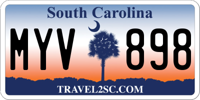 SC license plate MYV898