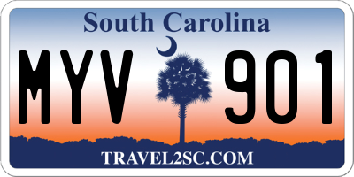 SC license plate MYV901