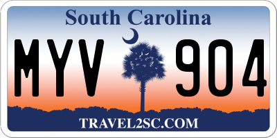 SC license plate MYV904