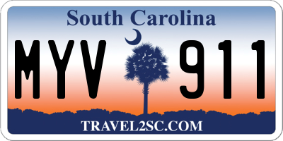 SC license plate MYV911