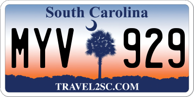 SC license plate MYV929