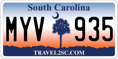 SC license plate MYV935