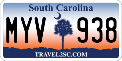 SC license plate MYV938