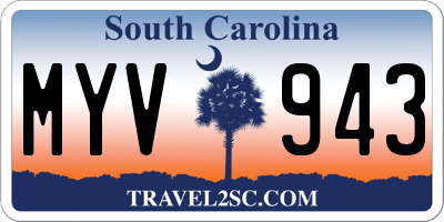 SC license plate MYV943