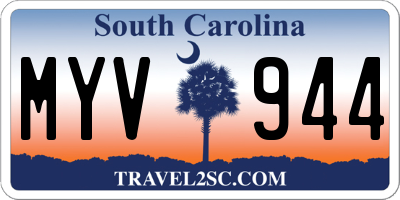 SC license plate MYV944