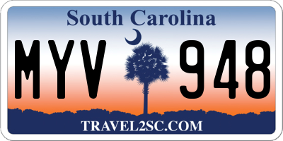 SC license plate MYV948