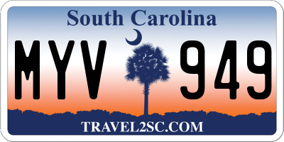 SC license plate MYV949
