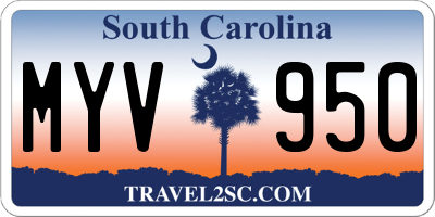 SC license plate MYV950