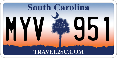SC license plate MYV951