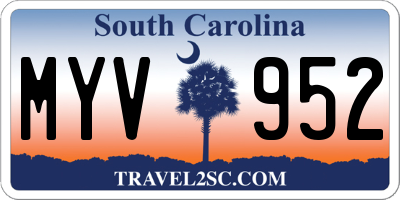SC license plate MYV952