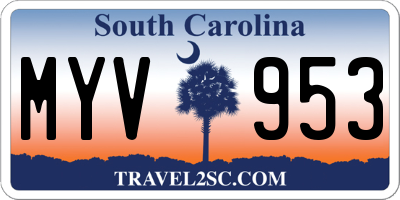SC license plate MYV953