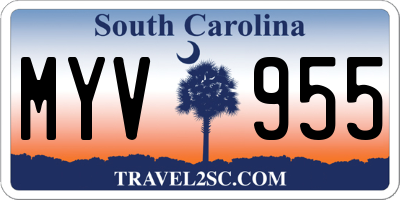SC license plate MYV955
