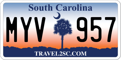 SC license plate MYV957