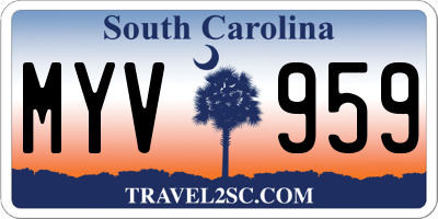 SC license plate MYV959