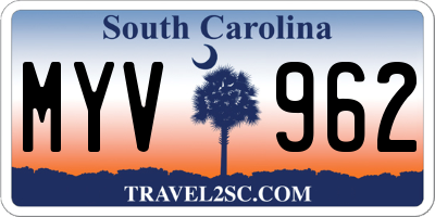 SC license plate MYV962