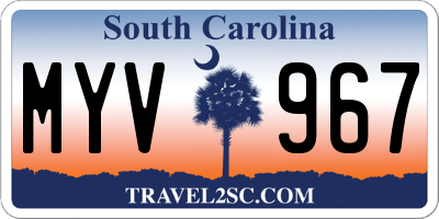 SC license plate MYV967