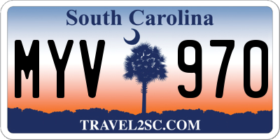 SC license plate MYV970