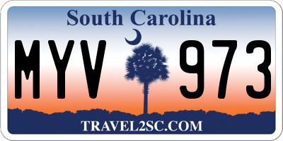 SC license plate MYV973