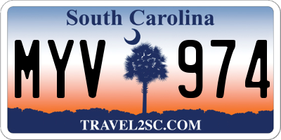 SC license plate MYV974