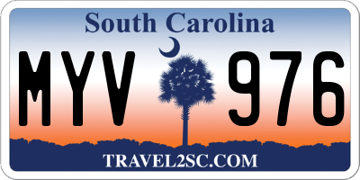 SC license plate MYV976