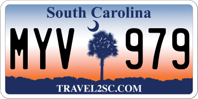 SC license plate MYV979