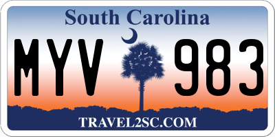 SC license plate MYV983
