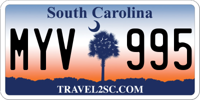 SC license plate MYV995
