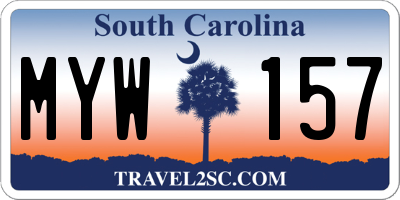 SC license plate MYW157