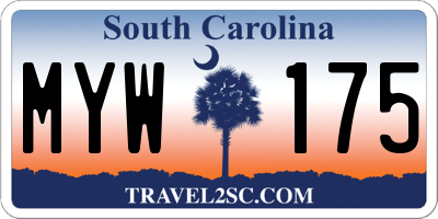 SC license plate MYW175