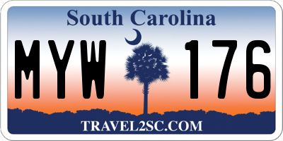 SC license plate MYW176