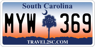 SC license plate MYW369