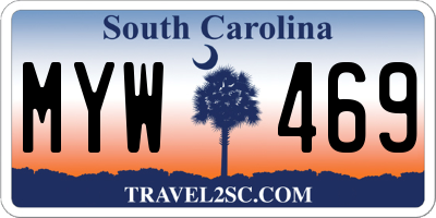 SC license plate MYW469