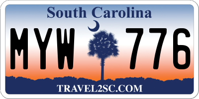 SC license plate MYW776