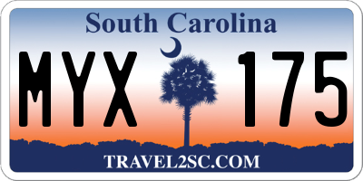 SC license plate MYX175