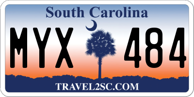 SC license plate MYX484